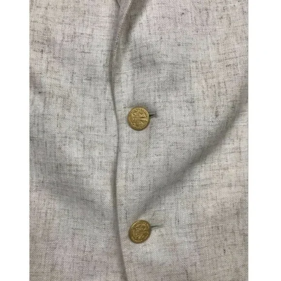 WFF by Farah Mens Ivory Linen Texture Blazer - Picture 8 of 8